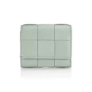 Bottega Veneta Cassette Intrecciato leather tri fold wallet new sauge green BNWT